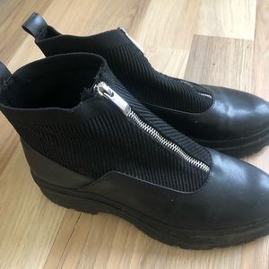 Zara sock/leather boots.